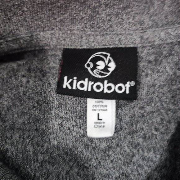 Kidrobot 1/4 button up shirt men's size L - Picture 4 of 6